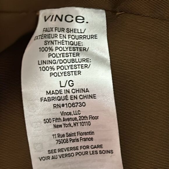 Vince Chestnut Teddy Oversized Jacket - Picture 7 of 7